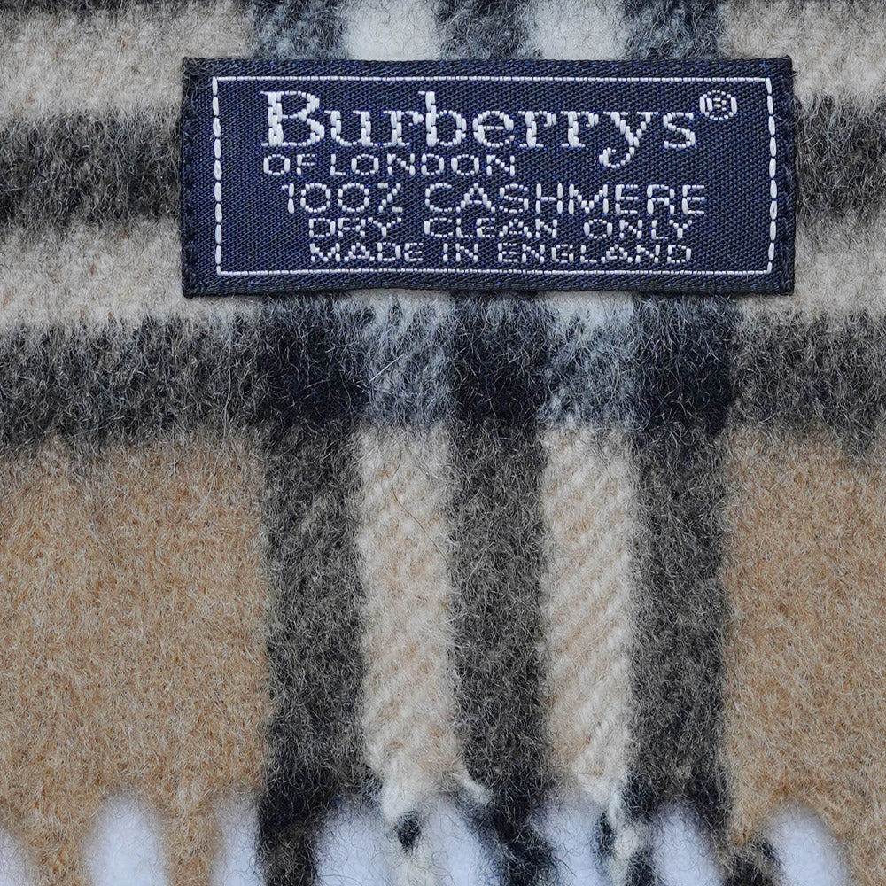 Cashmere Plaid Print Vintage Pre-Loved Scarf