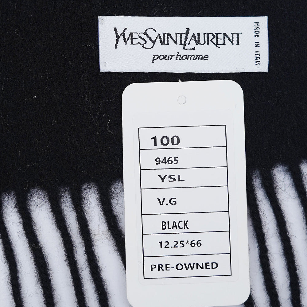 YSL Wool Plain Vintage Pre-Loved Scarf