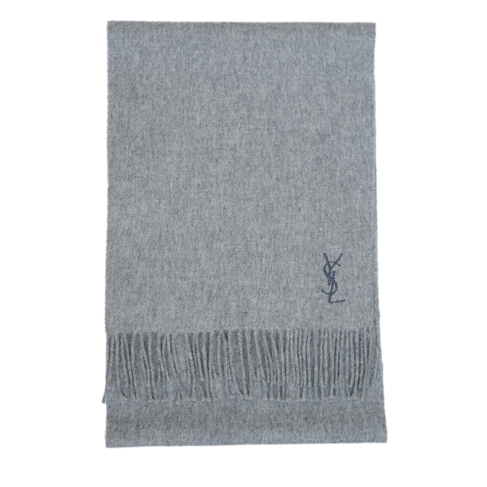 YSL Wool Plain Vintage Pre-Loved Scarf