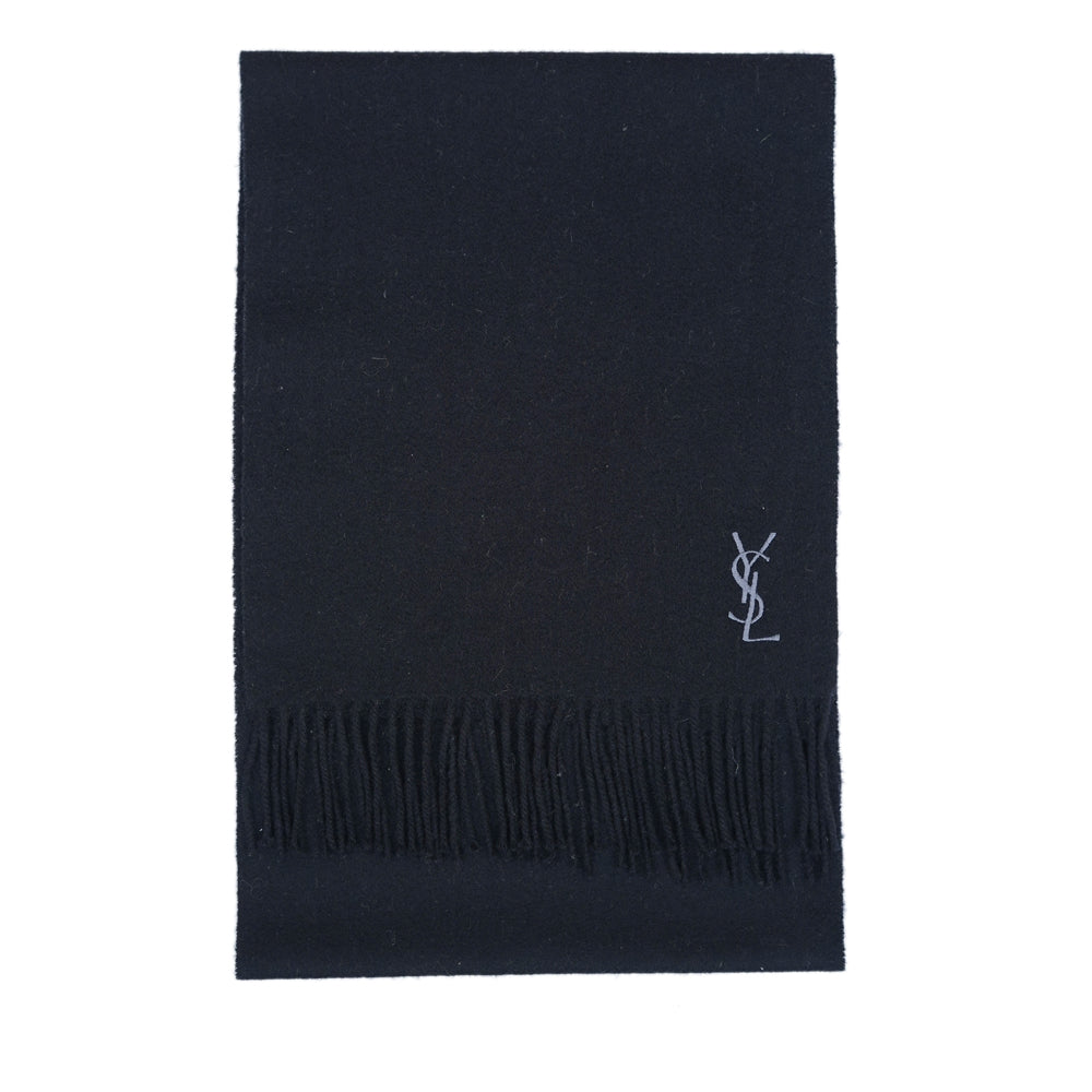 YSL Wool Plain Vintage Pre-Loved Scarf