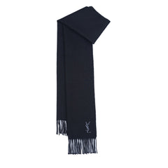 YSL Wool Plain Vintage Pre-Loved Scarf