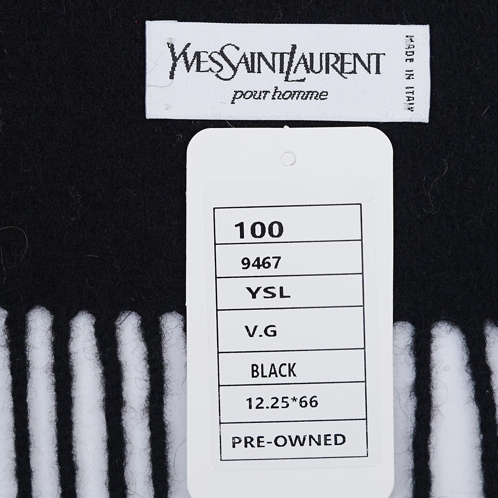 YSL Wool Plain Vintage Pre-Loved Scarf