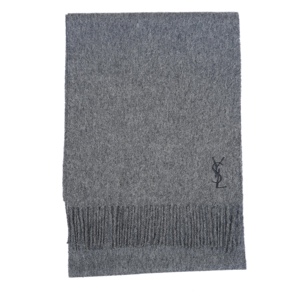 YSL Wool Plain Vintage Pre-Loved Scarf