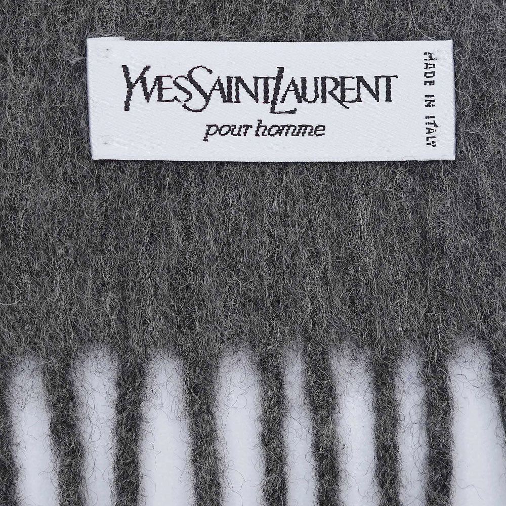 YSL Wool Plain Vintage Pre-Loved Scarf