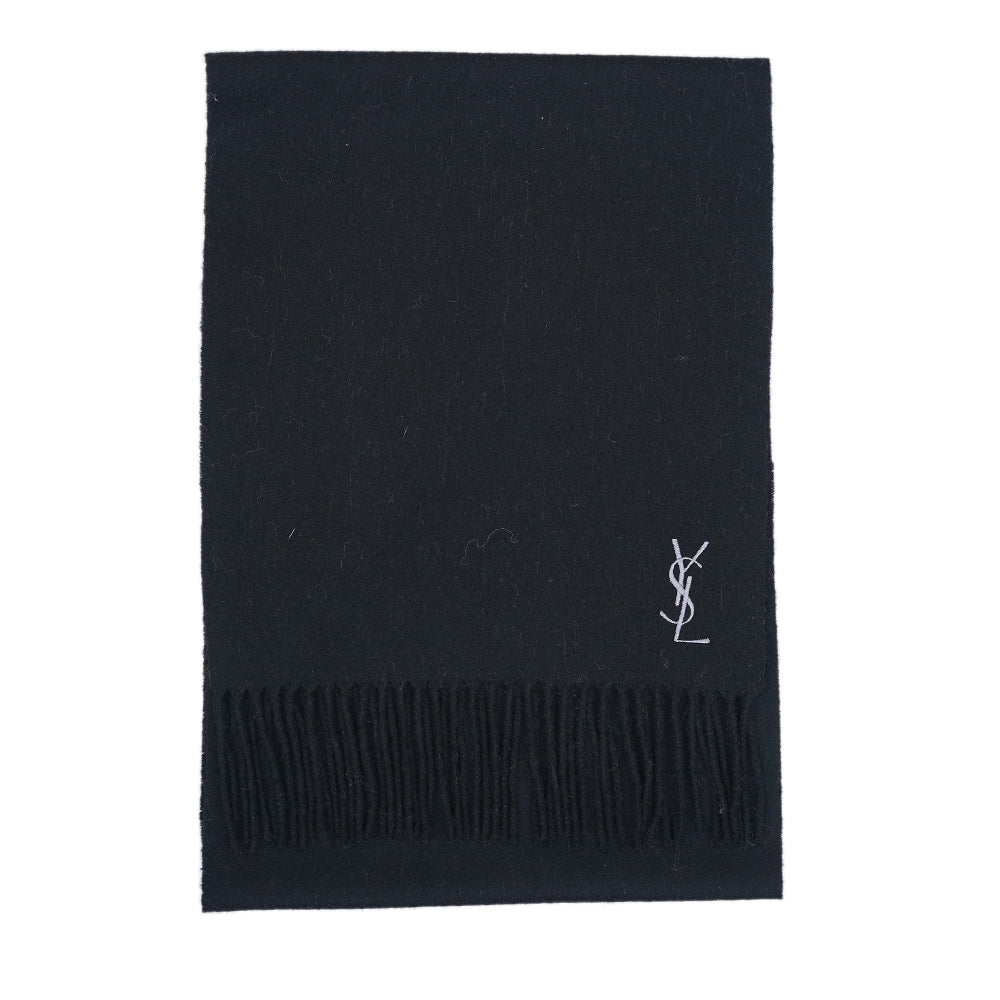 YSL Wool Plain Vintage Pre-Loved Scarf