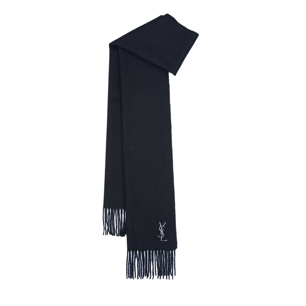 YSL Wool Plain Vintage Pre-Loved Scarf