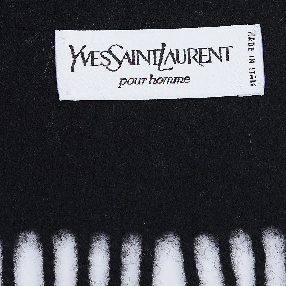 YSL Wool Plain Vintage Pre-Loved Scarf