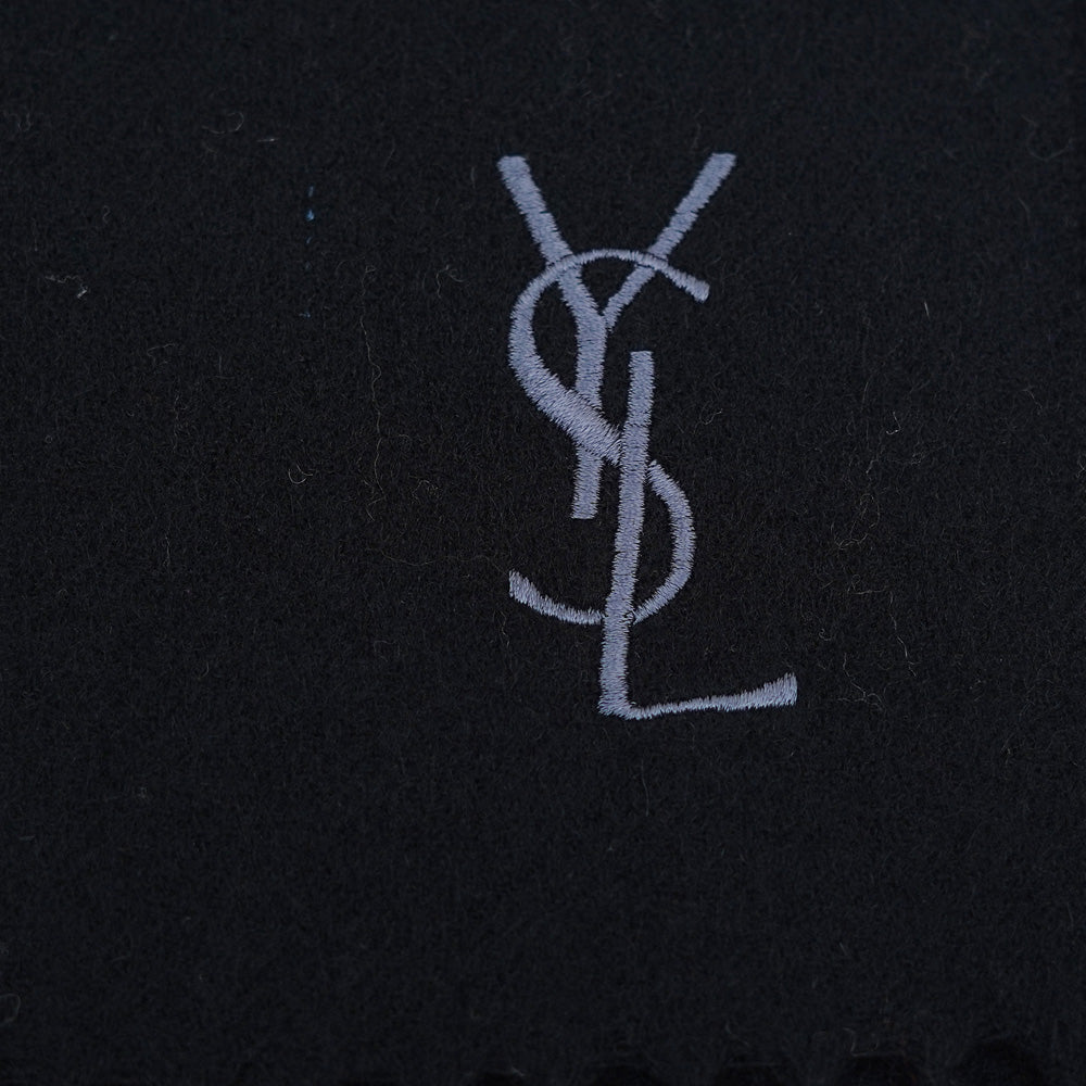 YSL Wool Plain Vintage Pre-Loved Scarf