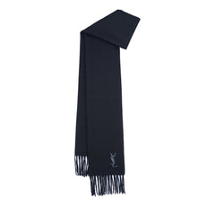 YSL Wool Plain Vintage Pre-Loved Scarf