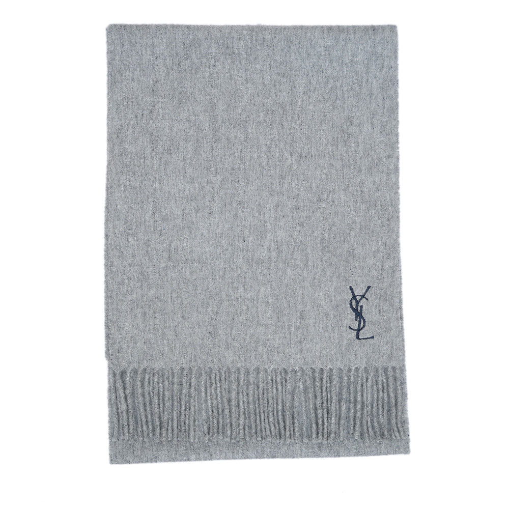 YSL Wool Plain Vintage Pre-Loved Scarf
