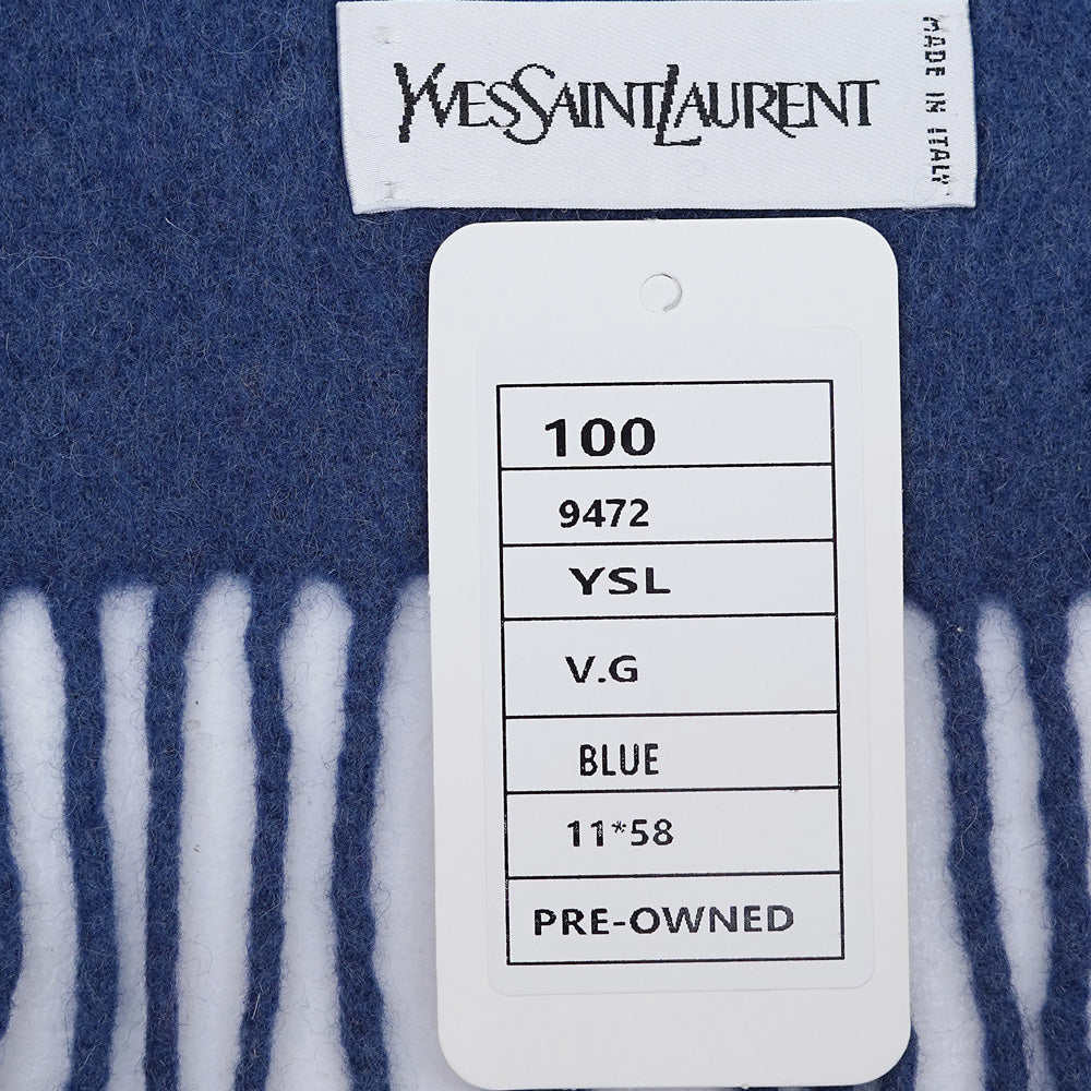 YSL Wool Plain Vintage Pre-Loved Scarf