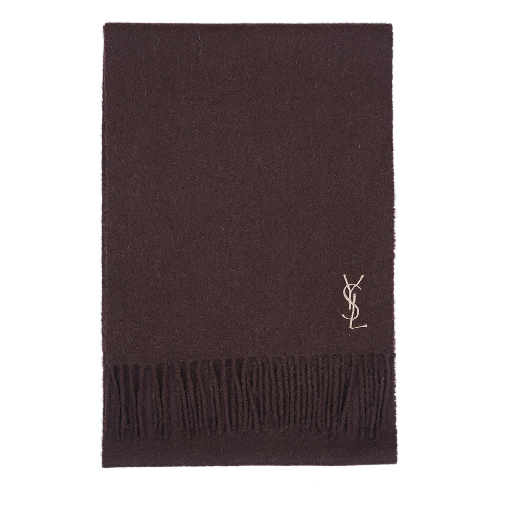 YSL Wool Plain Vintage Pre-Loved Scarf