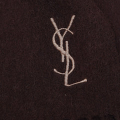 YSL Wool Plain Vintage Pre-Loved Scarf