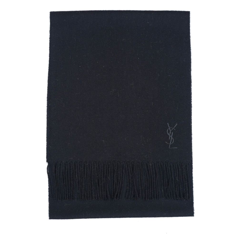 YSL Wool Plain Vintage Pre-Loved Scarf