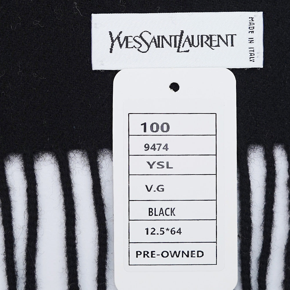YSL Wool Plain Vintage Pre-Loved Scarf