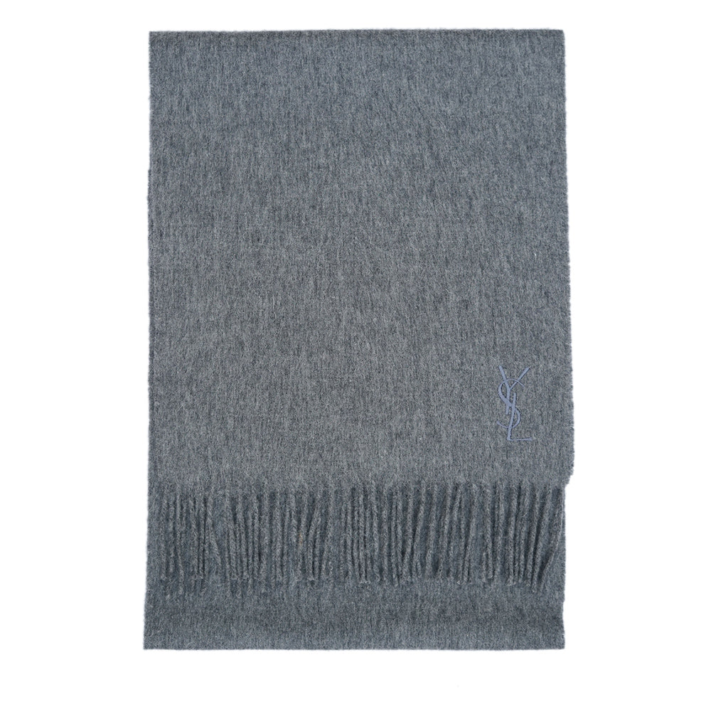 YSL Wool Plain Vintage Pre-Loved Scarf