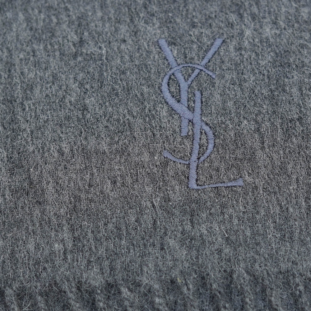 YSL Wool Plain Vintage Pre-Loved Scarf