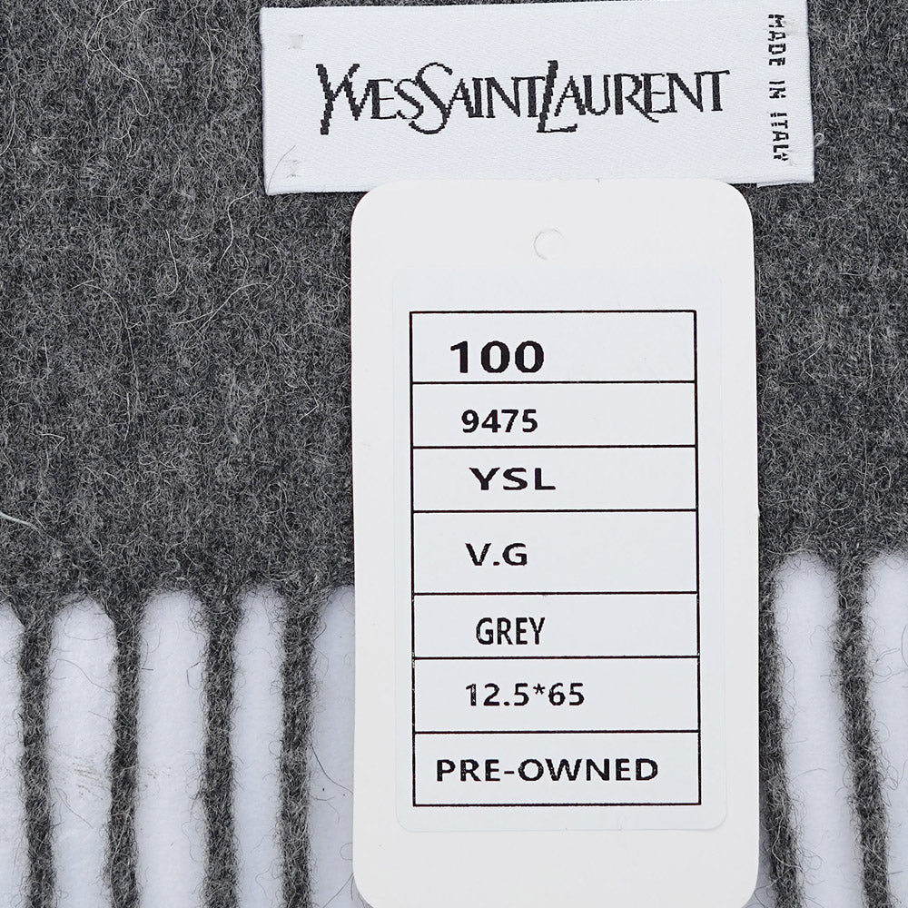 YSL Wool Plain Vintage Pre-Loved Scarf
