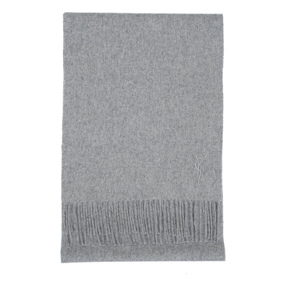 YSL Merino Wool Plain Vintage Pre-Loved Scarf