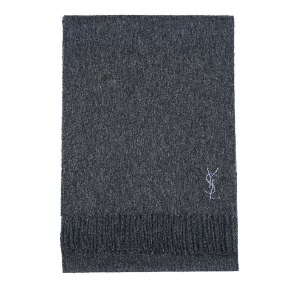 YSL Wool Plain Vintage Pre-Loved Scarf