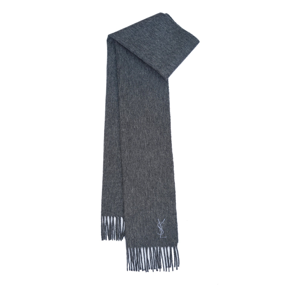 YSL Wool Plain Vintage Pre-Loved Scarf