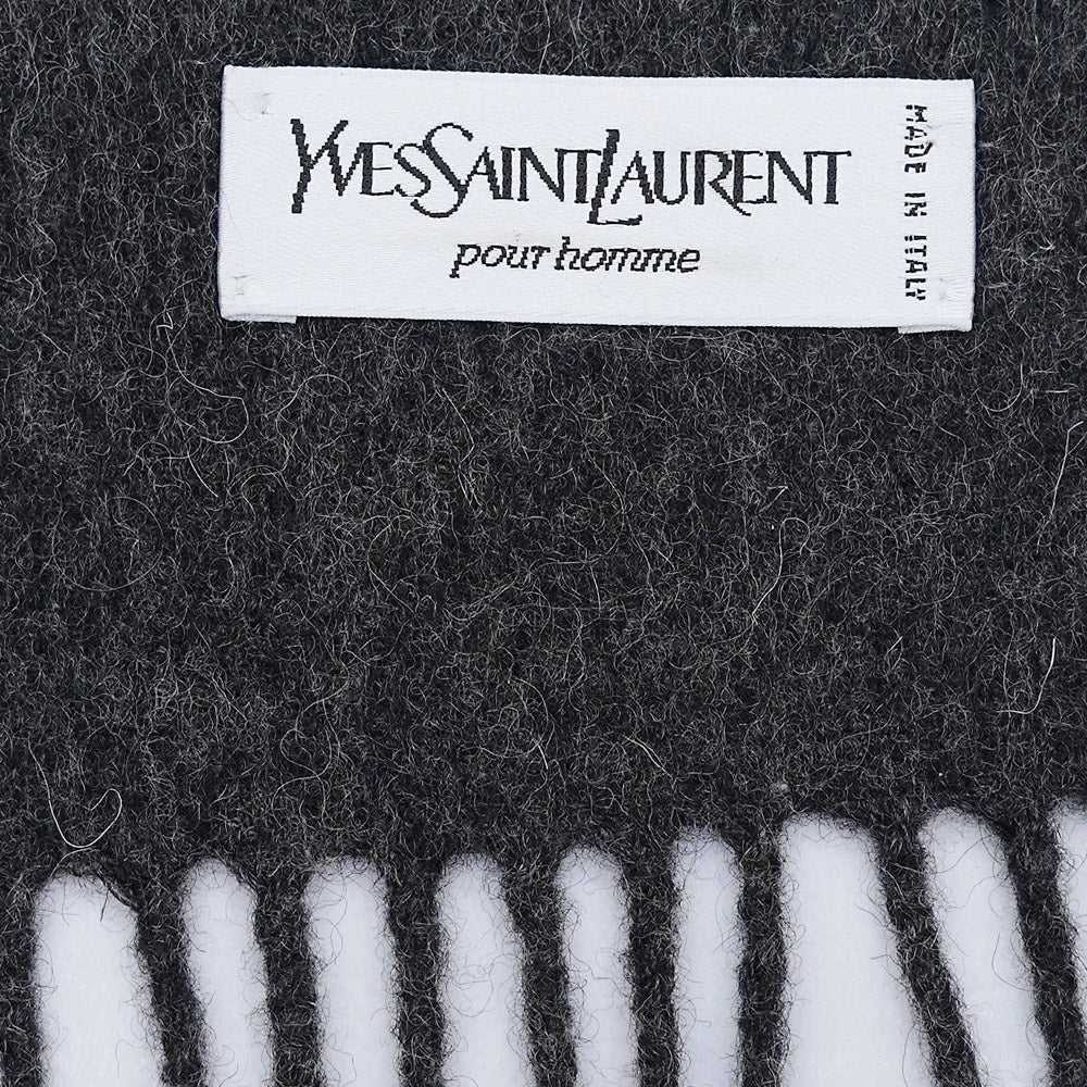 YSL Wool Plain Vintage Pre-Loved Scarf