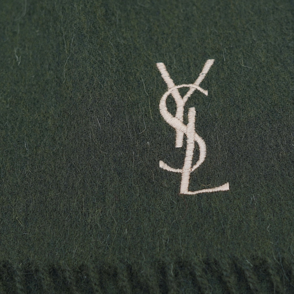 YSL Wool Plain Vintage Pre-Loved Scarf