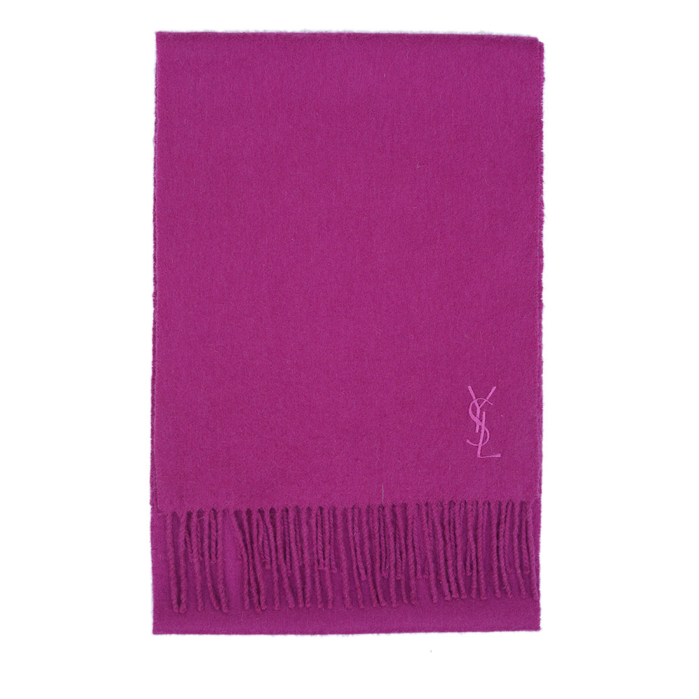 YSL Wool Plain Vintage Pre-Loved Scarf