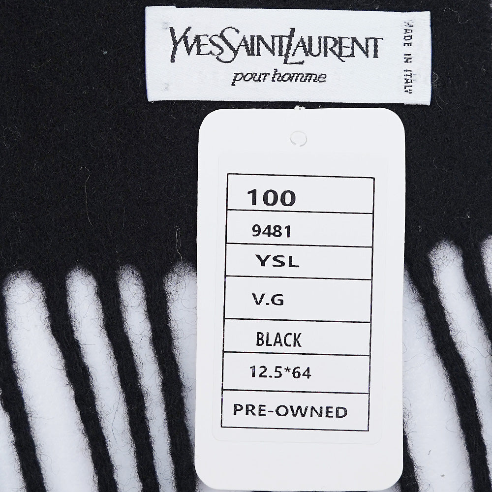 YSL Wool Plain Vintage Pre-Loved Scarf